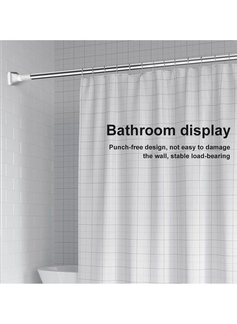 كيل › 140-260 سم بدون حفر قضيب ستارة تلسكوبي قابل للتعديل قضيب شد مقاوم للصدأ من الألومنيوم قابل للتمديد ومانع للانزلاق للاستحمام والخزانة والشرفة وغرفة المعيشة - Image 4