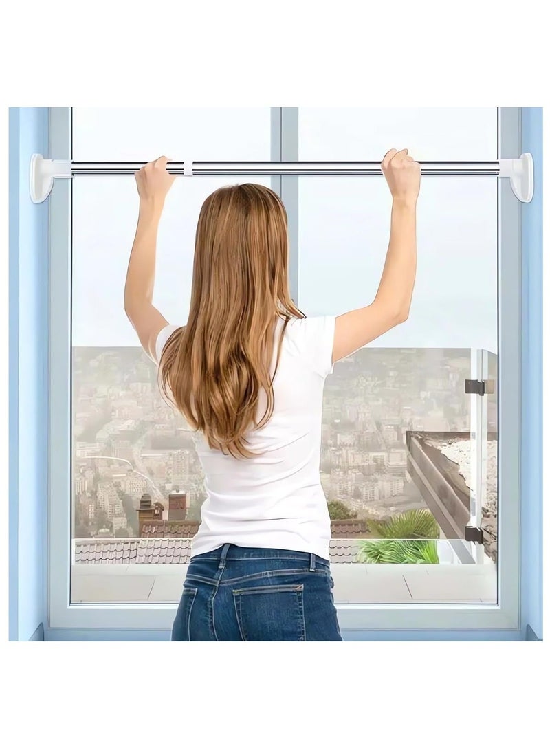 كيل › 140-260 سم بدون حفر قضيب ستارة تلسكوبي قابل للتعديل قضيب شد مقاوم للصدأ من الألومنيوم قابل للتمديد ومانع للانزلاق للاستحمام والخزانة والشرفة وغرفة المعيشة - Image 3