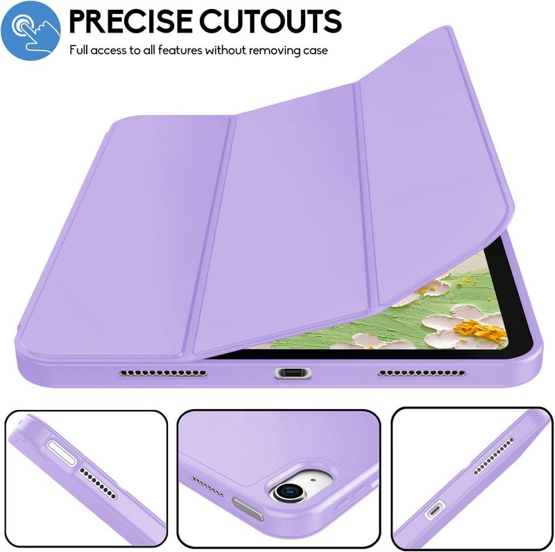 BluePeak iPad (A16) 10th Generation, iPad 10.9 Inch with Pencil Holder, Soft TPU Back Slim Smart Protective Trifold Stand Cover, Auto Wake/Sleep, Purple - Image 5