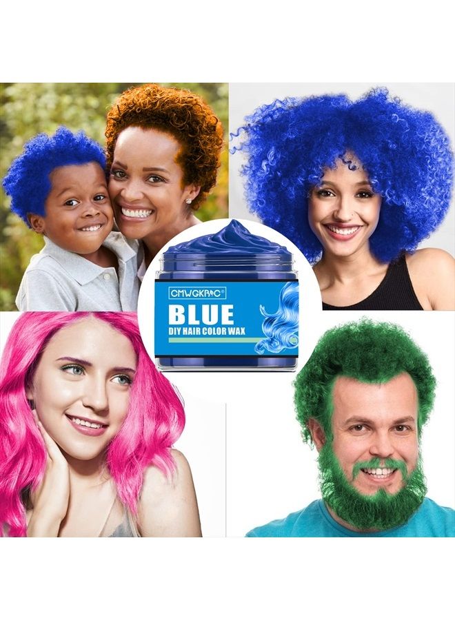 CMWGKBC 4 Colors Temporary Hair Color For Kids, Temporary Hair Dye, Hair Color Spray Green Pink Blue Orange Hair Dye, Hair Wax Color, Hair Chalk For Girls, Instant Hair Color Wax DIY Hairstyle Washable Hair D - Image 4