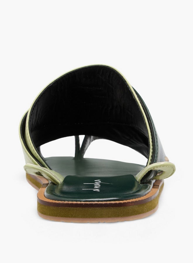 الواحة صنادل عربية مطرزة سهلة الارتداء مع حلقة إصبع - Image 5