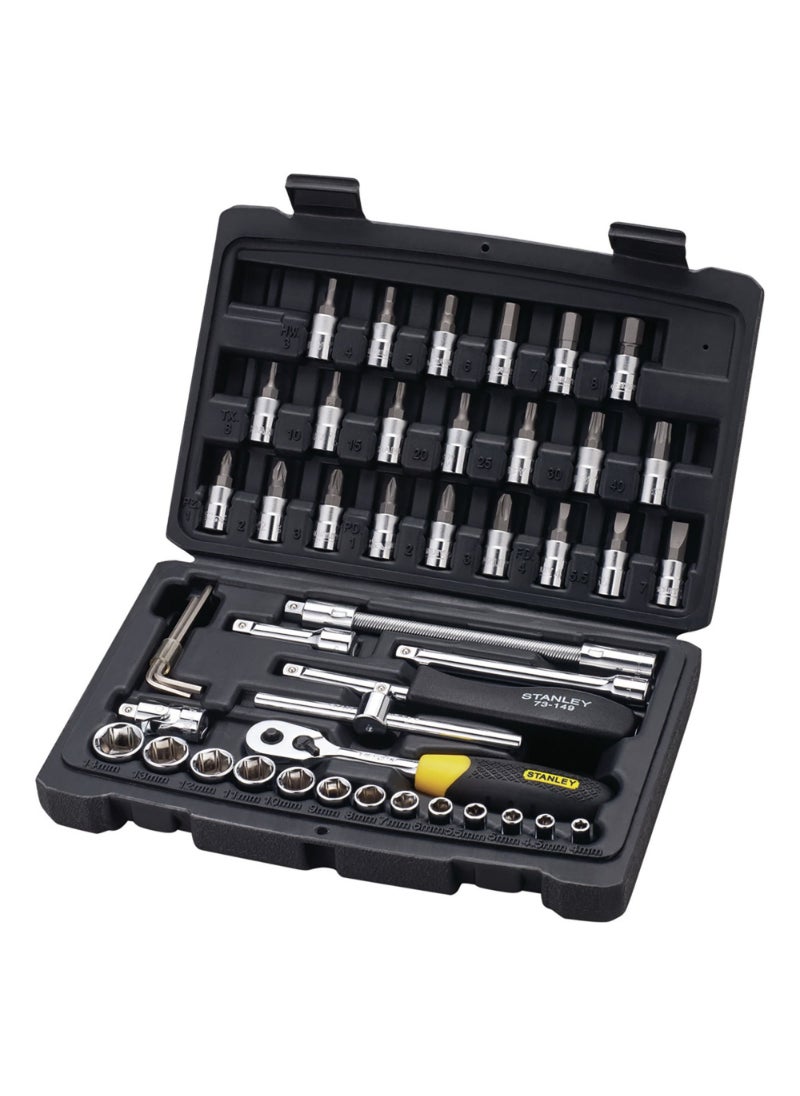 Stanley - Stanley Socket & Bit Set 1/4" Drive (6 Point) STMT72794-8 - Image 1