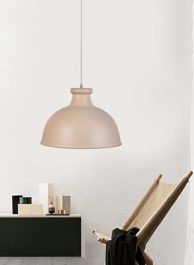 El Rawda Lighting Miril Ceiling Lamp - Single | modern decorative LED E27 pendant light ceiling lamp hanging | suitable for any room | Color: Beige | Size: 70x39x70 cm - Image 2