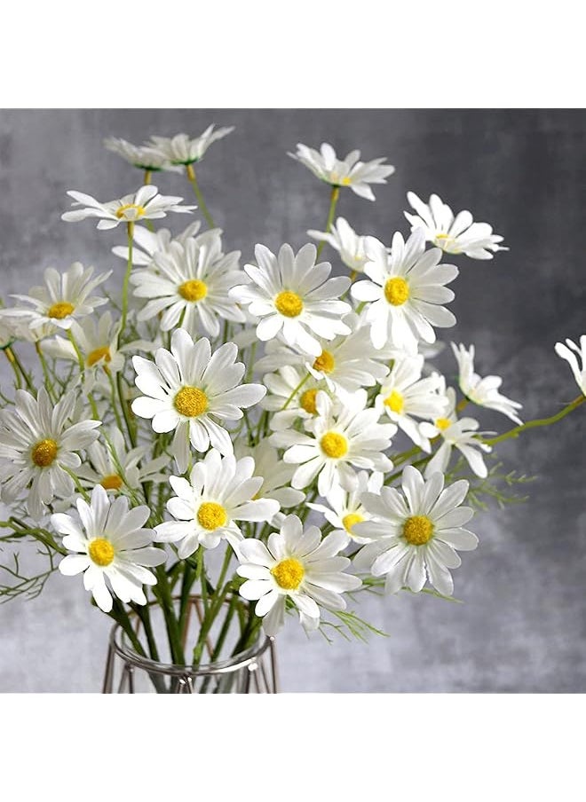 erorex Artificial Flowers 10 Bundles Multicolor Artificial Daisy Flowers 21 Inch High Uv Resistant Outdoor Fake Wildflowers With Stems Faux Greenery Shrubs Plants Arrangements For Home Garden Vase Decor  - Image 2