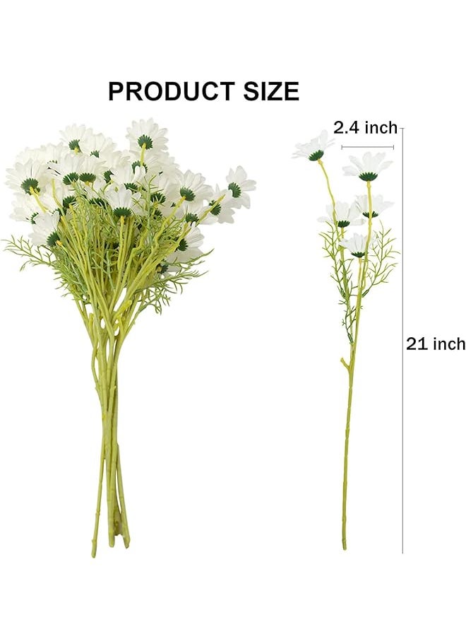 erorex Artificial Flowers 10 Bundles Multicolor Artificial Daisy Flowers 21 Inch High Uv Resistant Outdoor Fake Wildflowers With Stems Faux Greenery Shrubs Plants Arrangements For Home Garden Vase Decor  - Image 3
