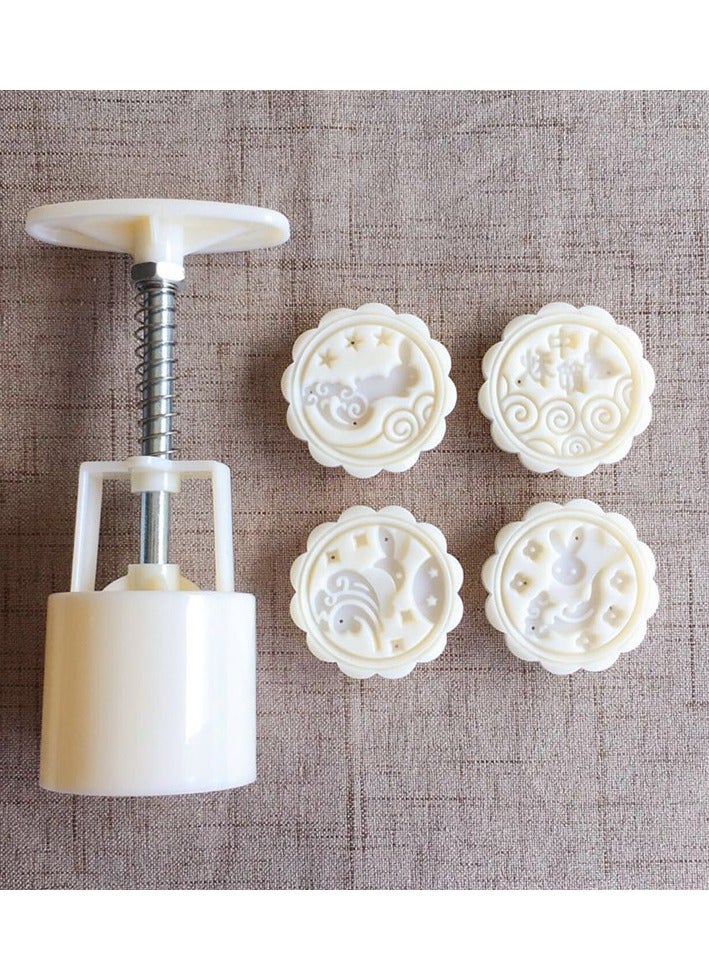 3D Rabbit Mooncake Mold Set, DIY Mold Press with 4 Stamps for Mid Autumn Festival  , Versatile for Cookies and Baking, Ideal for Festive Creations and Gifts - Image 5