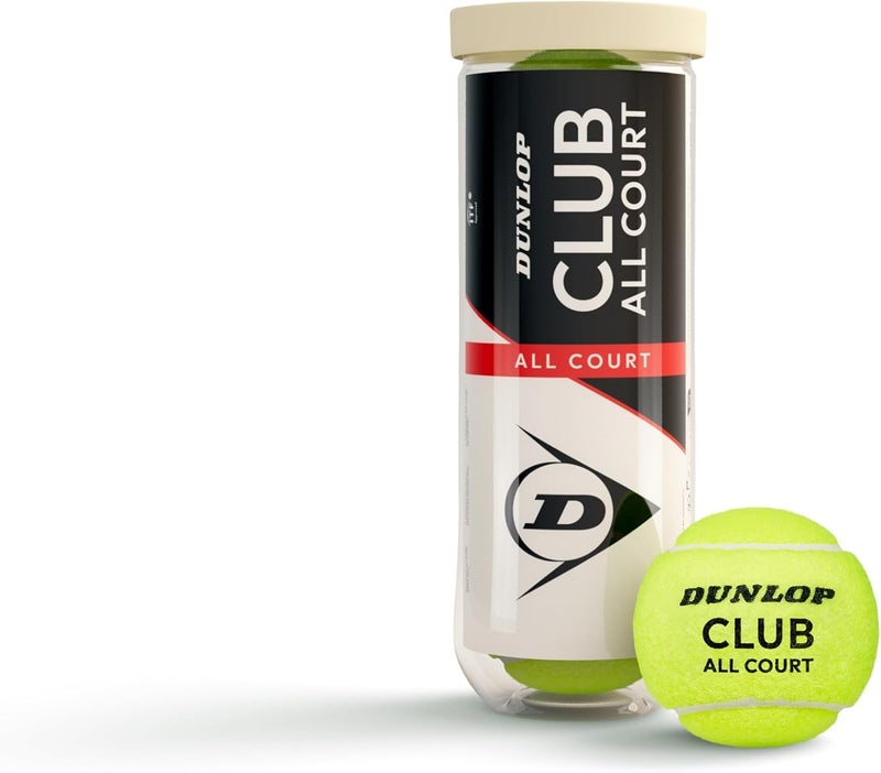 Dunlop Sports Dunlop Club All Court Tennis Balls - Suitable for Sand, Hard Court, and Grass - Image 1
