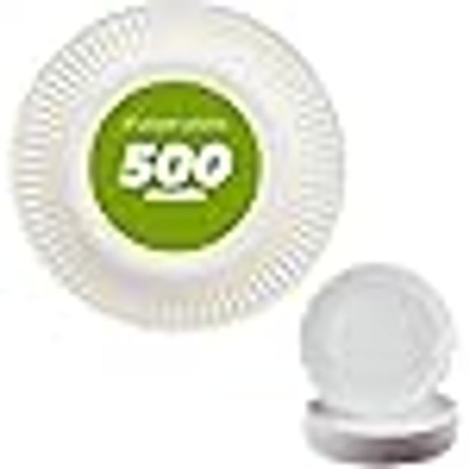 PAPER PLATE 9 WHITE UNCOATED 500CT