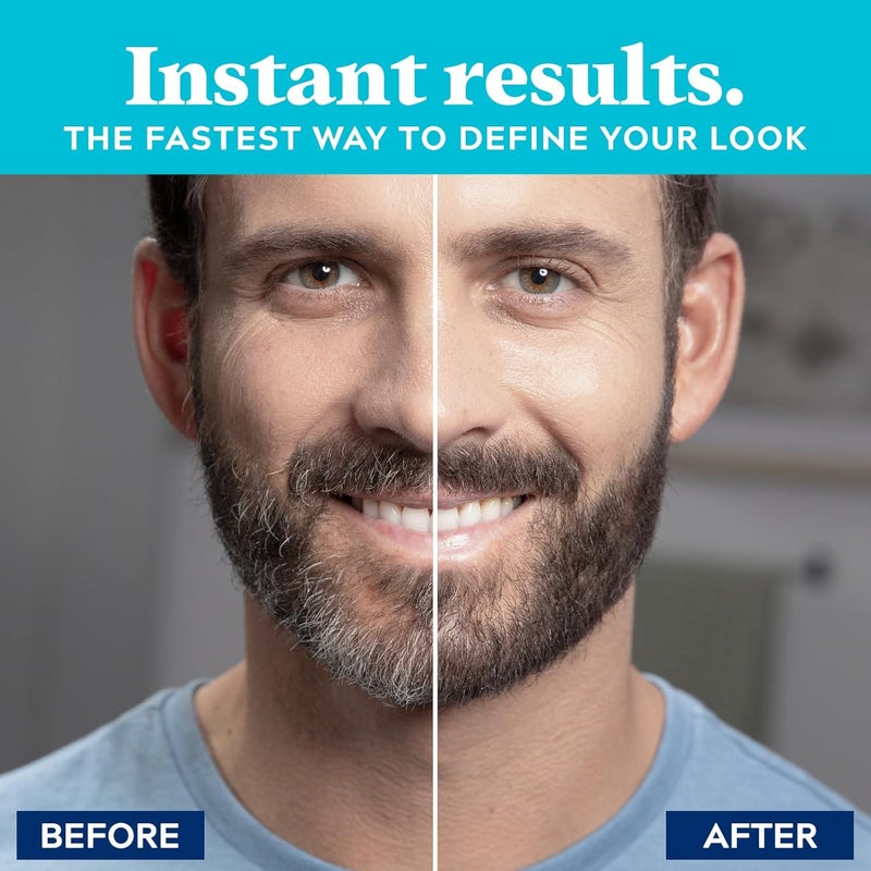 جست فور من Just for Men لون اللحية والحواجب، قلم تعبئة للمناطق الرقيقة وغير المتساوية، صبغة لمدة يوم واحد للحية والحواجب، يمكن استخدامها حتى 30 مرة، اللون بني داكن/أسود - Image 1