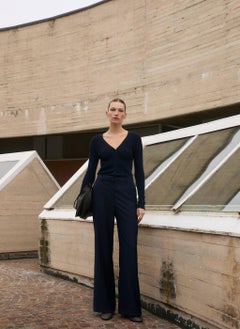 MANGO Contrast-Bodice Long Jumpsuit  - Image 4