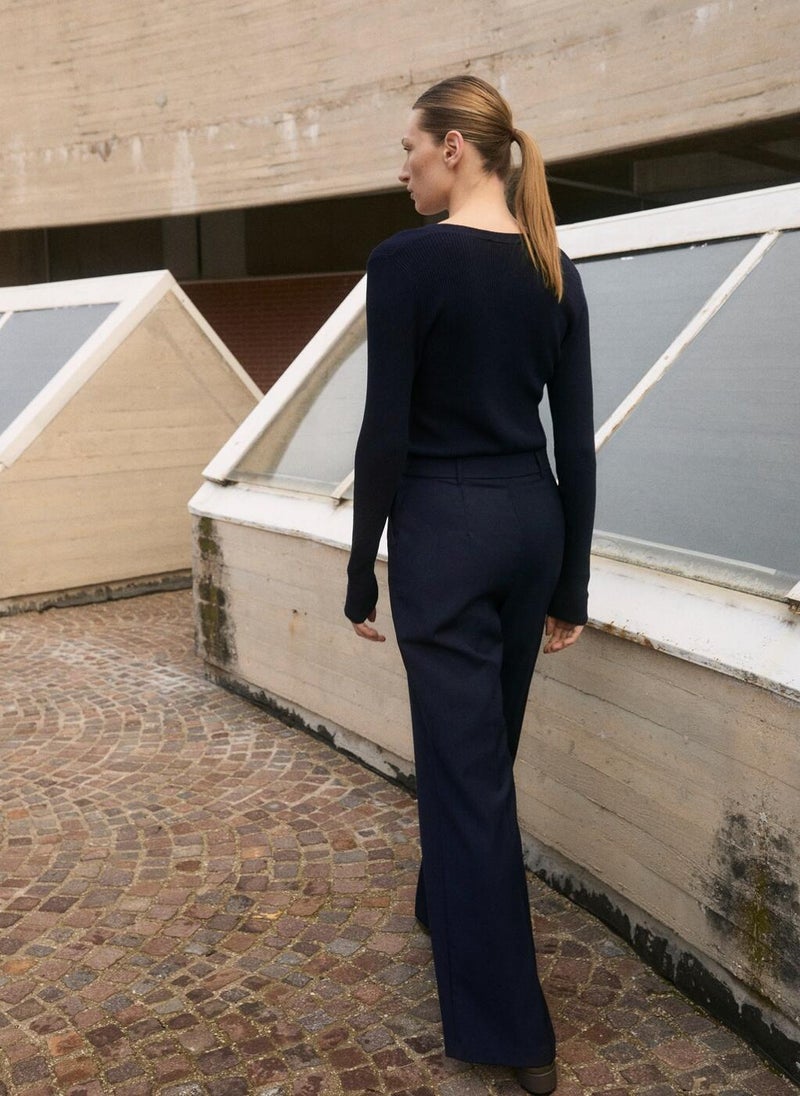 MANGO Contrast-Bodice Long Jumpsuit  - Image 5