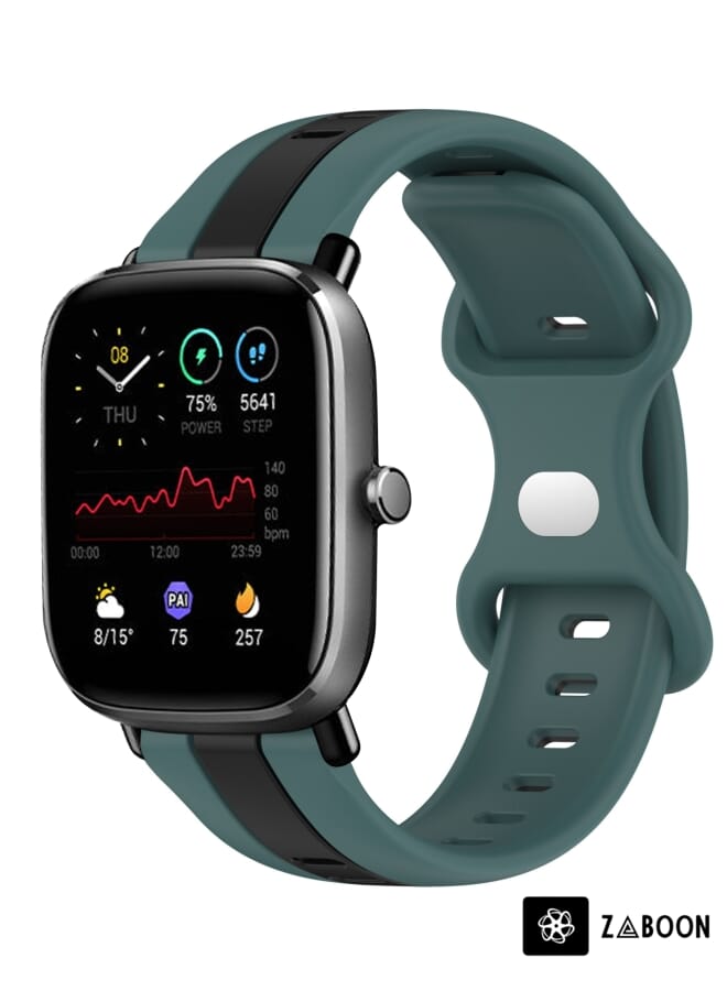 Zaboon سوار ساعة أمازفيت جي تي إس 2 ميني 20 مم مع مشبك فراشة بلونين - Image 1