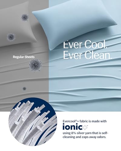 REST® Evercool®+ Cooling Pillowcases King - 2 Pillowcases for Sensitive Skin, Silver Infused Fabric for Hygienic Sleep, Silky Smooth for Curly Hair, High Elastic for Snug Fit (19x35 inches) - Image 4