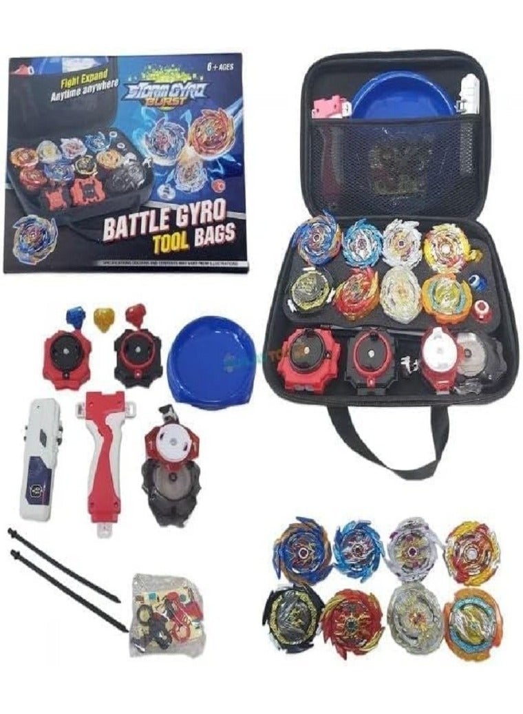 Beyblade Battle Set with Storage Case, 8 Battle Tops, 3 Launchers, Battle Arena, Training Kit - Image 1