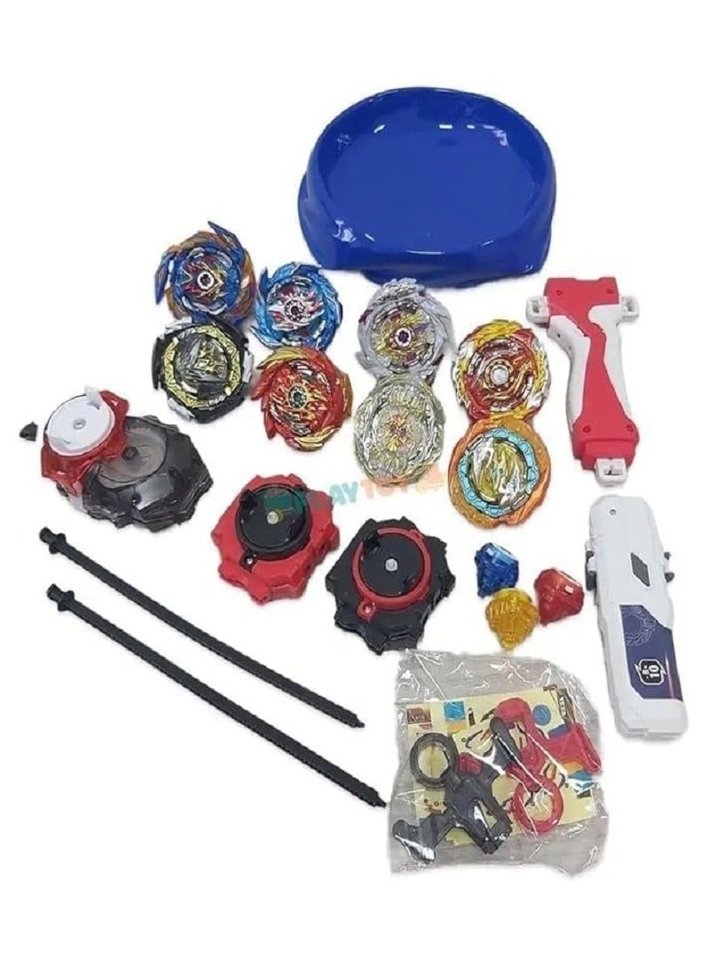 Beyblade Battle Set with Storage Case, 8 Battle Tops, 3 Launchers, Battle Arena, Training Kit - Image 2