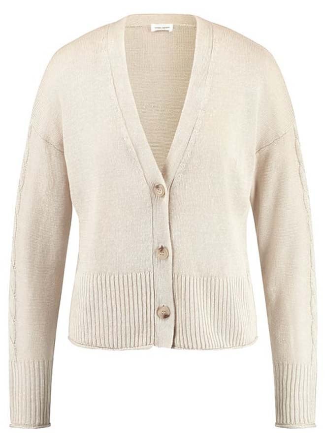 GERRY WEBER Cardigan with linen and cable pattern details - Image 5