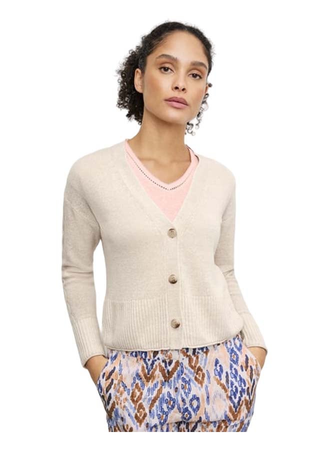 GERRY WEBER Cardigan with linen and cable pattern details - Image 1