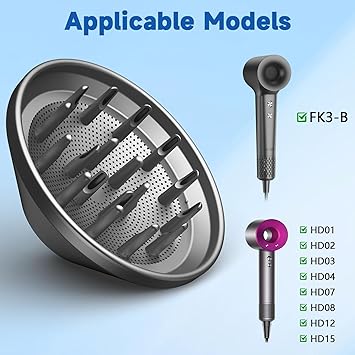 TQQ Hair Dryer Diffuser Professional Styling at Your Fingertips 2 Minutes Quick Drying 360 Magnetic Diffuser for TQQDSON Supersonic Hairdryer - Image 2