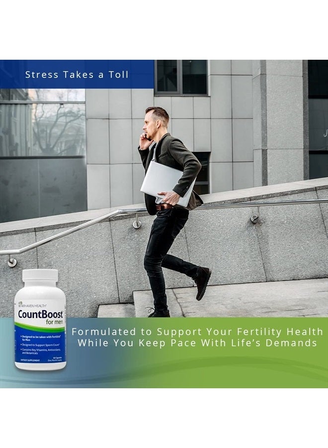 fairhaven health CountBoost for Men - Male Fertility Supplement to Support Count - with Ashwagandha, Maca, Glutathione, B Vitamins - FertilAid for Men Companion Product (60 Capsules / 1 Month Supply) - Image 4