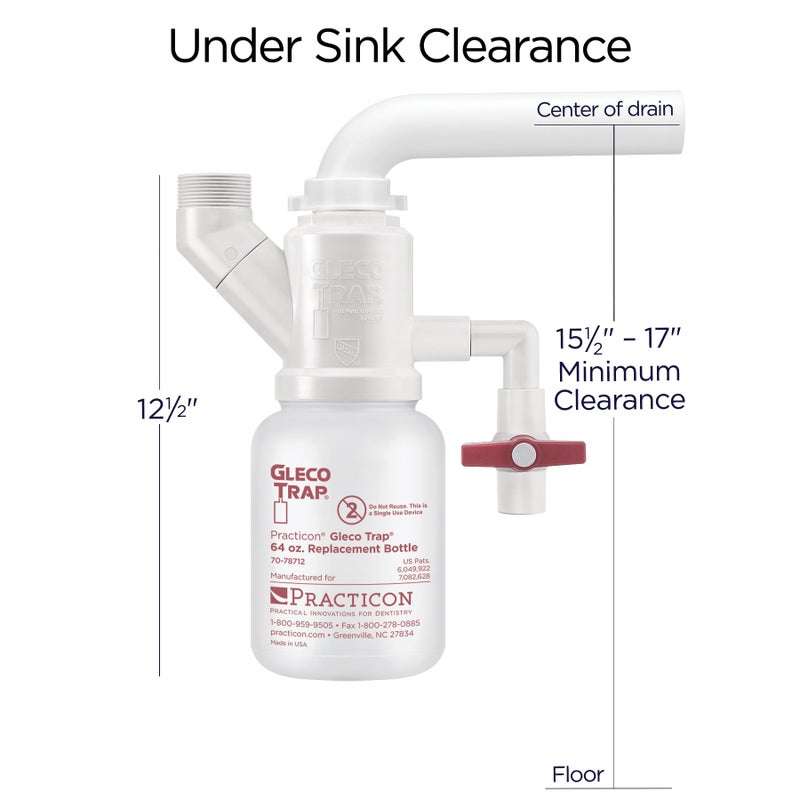 Practicon Gleco Trap System, Clay & Plaster Sink Trap Kit, 64 oz. - Image 2