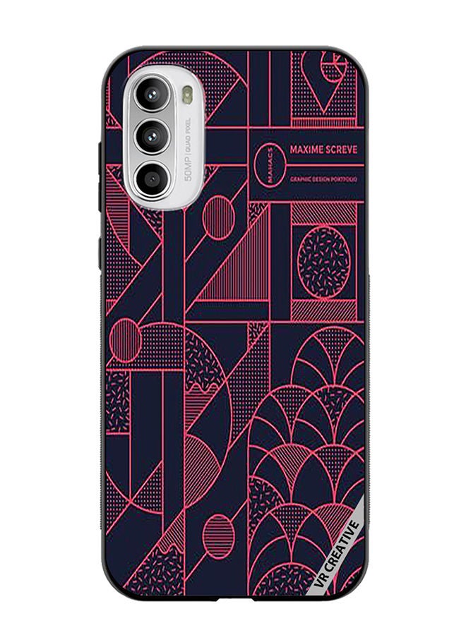 VR CREATIVE Protective Case Cover For Motorola Moto G82 Geometric Design Multicolour - Image 1