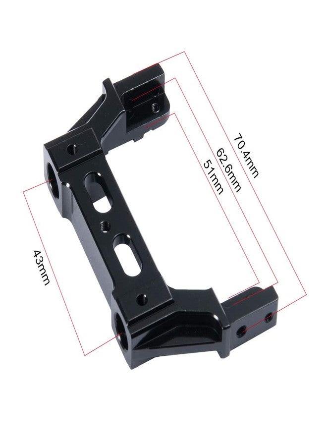 MOHERO Aluminum Alloy Rear Bumper Mount Servo Stand CNC for AXIAL SCX10 II 90046 1/10 RC Crawler Car (Rear Bumper Mount, Black) - Image 3