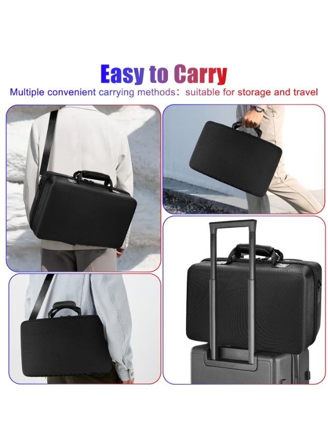 Hard EVA Carrying Case for PS5 Slim Console, Large Capacity Travel Storage Bag with Soft Lining, Shockproof & Water-Resistant, Holds Full Set Accessories - Image 5
