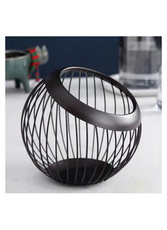 Arabest Stainless Steel Metal Coffee Stand Large Capacity Coffee Bag Storage Box (Black)  - Image 5