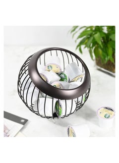 Arabest Stainless Steel Metal Coffee Stand Large Capacity Coffee Bag Storage Box (Black)  - Image 3