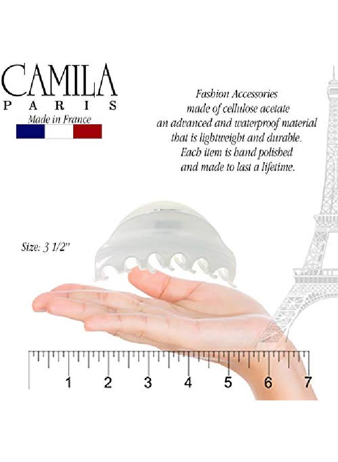 CAMILA Paris Cp2555 French Hair Clip For Women For Thick Volume Hair White Girls Hair Claw Clips Jaw Fashion Styling Hair Accessories For Women Strong Hold No Slip Grip Made In France - Image 4