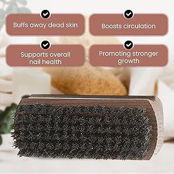 SHASH فرشاة أظافر وفرشاة يد مصنوعة يدويًا من خشب الزان الحراري بشعيرات سوداء من SHASH مصنوعة في ألمانيا منذ 1869 تعزز نعومة وراحة البشرة بتصميم مريح للاستخدام السهل - Image 5