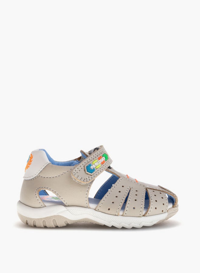 Pablosky Boys' Logo Embroidered Sandals with Hook and Loop Closure  - Image 2