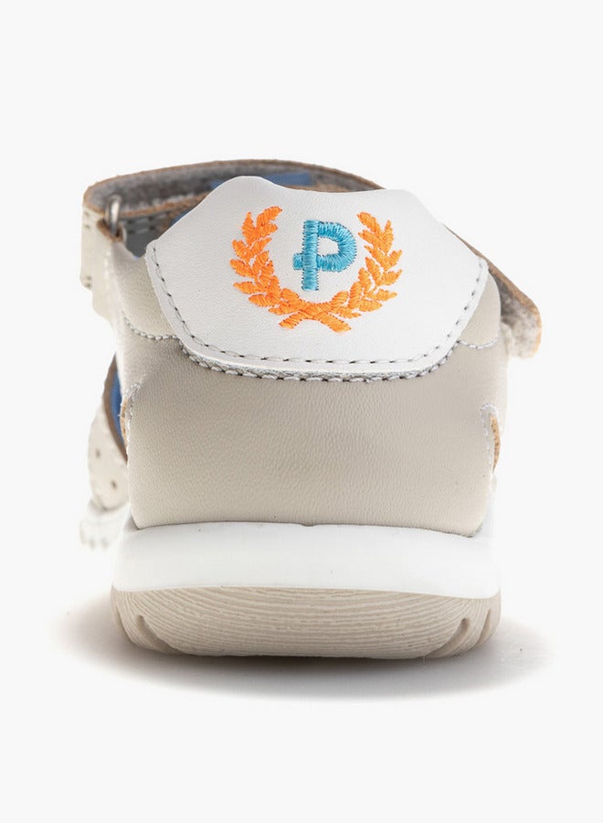 Pablosky Boys' Logo Embroidered Sandals with Hook and Loop Closure  - Image 3