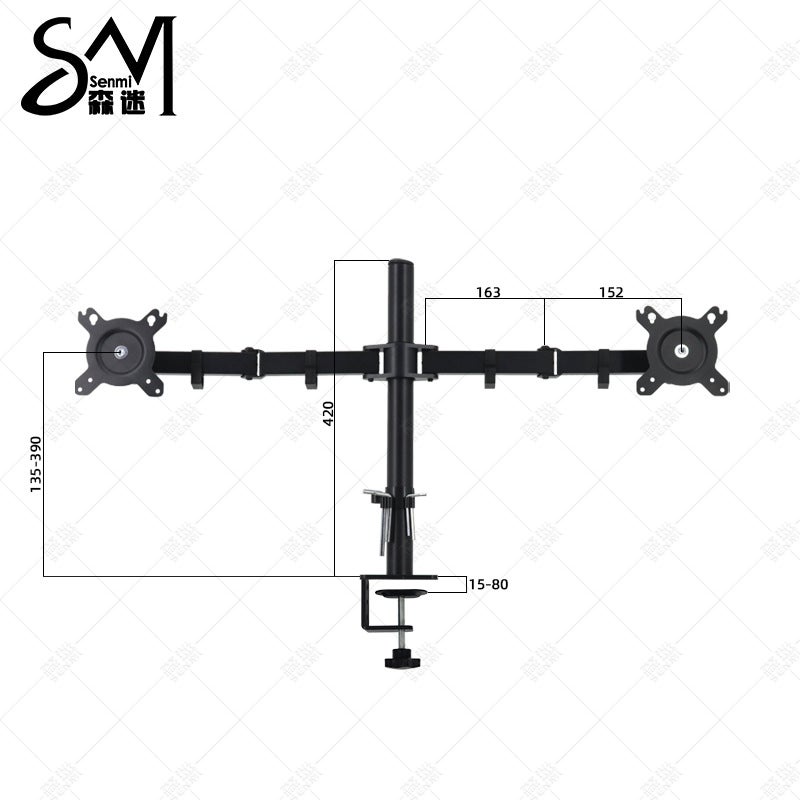 Gas Spring Monitor Stand for 17-32 Inch Displays – Adjustable Lift Type - Image 3