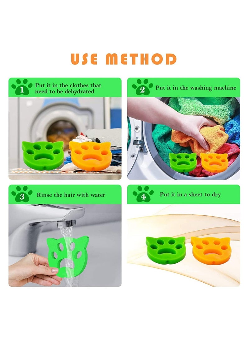 SYOSI Hair Remover For Washing Machine 4 Hair Removers For Cleaning Laundry  - Image 2