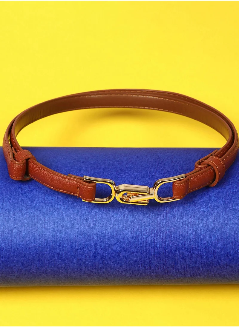 صوص هاوت Brown Textured Belt