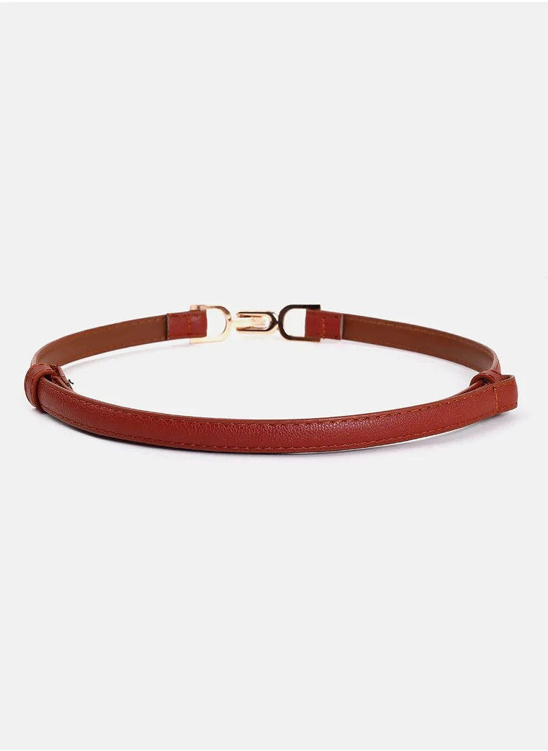 صوص هاوت Brown Textured Belt