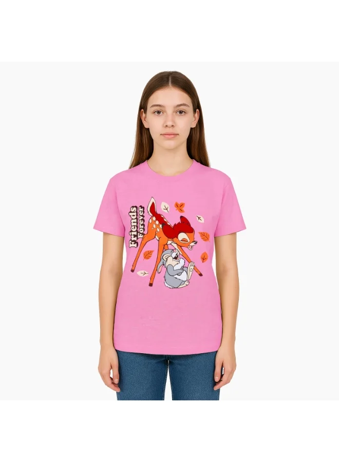 Disney Disney  Girl's Short Sleeve Friends Forever 100% Cotton T-Shirt