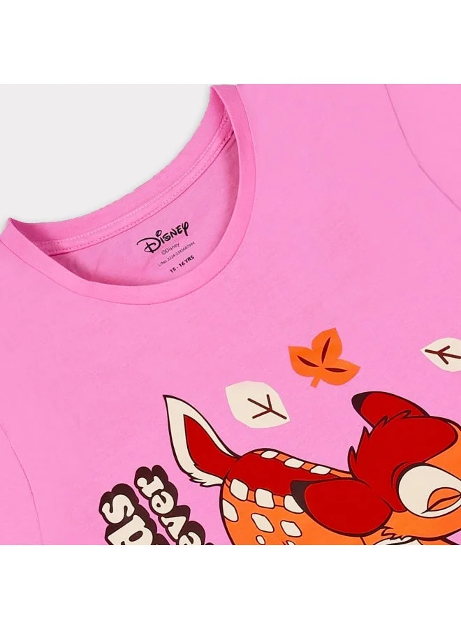 Disney  Disney  Girl's Short Sleeve Friends Forever 100% Cotton T-Shirt for Women | Best Price UAE