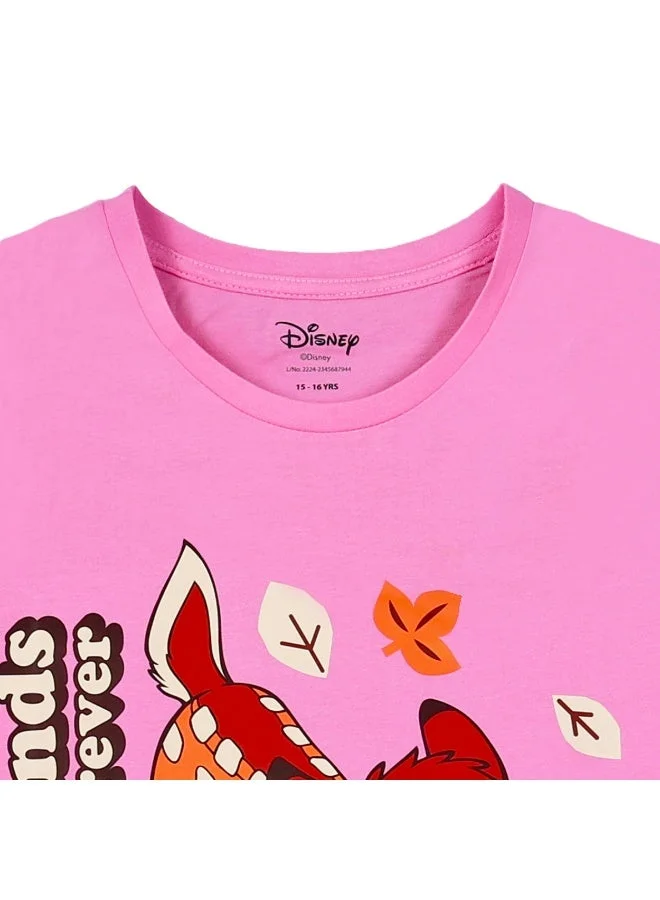 Disney  Disney  Girl's Short Sleeve Friends Forever 100% Cotton T-Shirt for Women | Best Price UAE