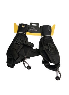 Caden Caden Black Professional Quick Strap Double Dual Shoulder  - Image 1