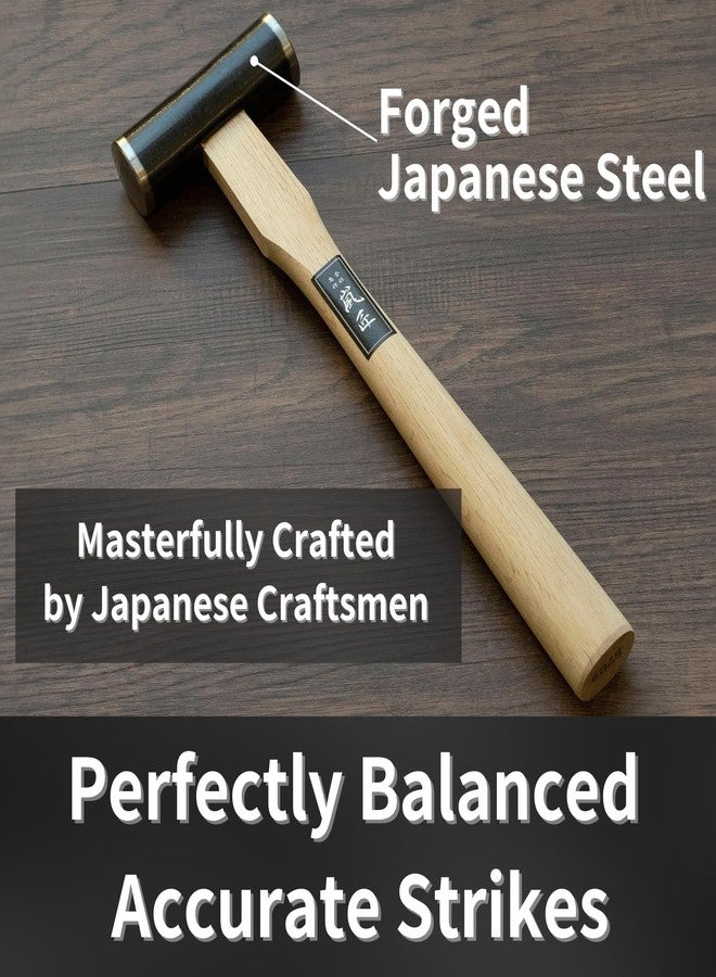 RANSHOU Japanese Carpenter Hammer GENNO 570g / 20 oz Heavy Duty Double Face Woodworking Hammer Wood Handle for Chisel, Japanese Hand Plane, Nail, Made in JAPAN - Image 3