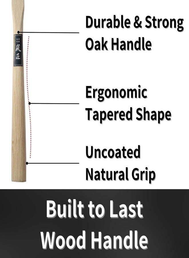 RANSHOU Japanese Carpenter Hammer GENNO 570g / 20 oz Heavy Duty Double Face Woodworking Hammer Wood Handle for Chisel, Japanese Hand Plane, Nail, Made in JAPAN - Image 5