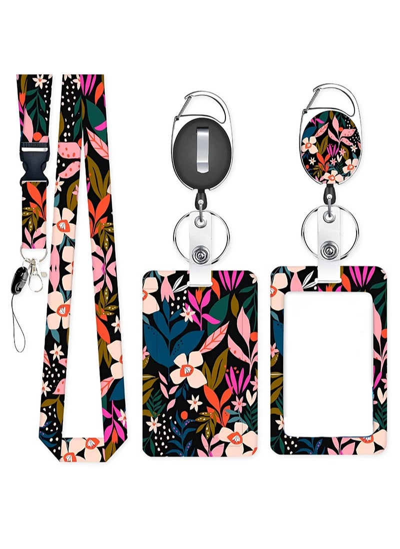Aikanbo ID Card Holder with Strap, Lanyard ID Holder, Lanyard for Keys, Bus Tickets, School Supplies Card Holder with Swivel Lobster Clasp, for Women, Teachers, Nurses, Doctors, Students  - Image 1