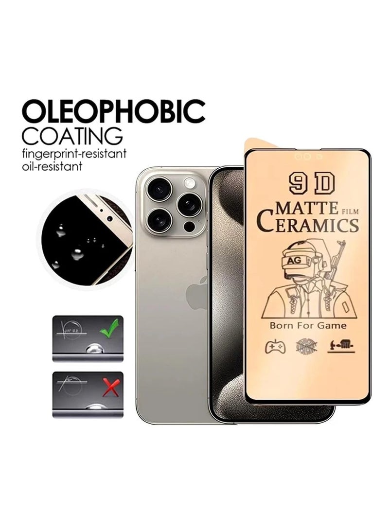 Screen protector For Iphone 16 Pro Matte Screen Protector Anti-Glare Anti-Fingerprint 9D Touch(NOT Glass),Matte Finish Surface ceramic film For Iphone 16 Pro 5G (Ceramic Matte) - Image 3