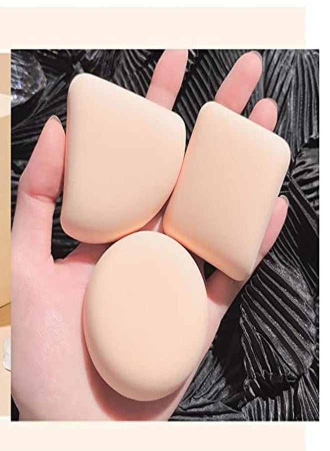 KIRA Makeup Puff Sponge With Strap, Cosmetic Foundation Blender Sponge For Loose Powder, Mineral Powder Wet & Dry Makeup Tool With Small Storage Box (Beige) (Pack Of 3) - Image 5