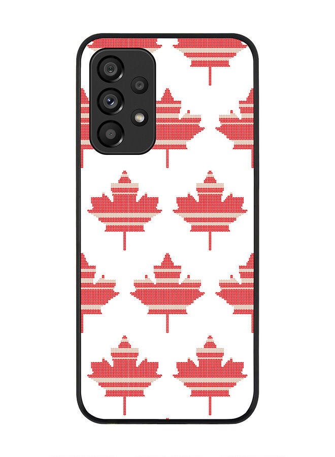 Stylizedd Rugged Black edge case for Samsung Galaxy A33 5G Slim fit Soft Case Flexible Rubber Edges Anti Drop TPU Gel Thin Cover - Maple Mitten - Image 1