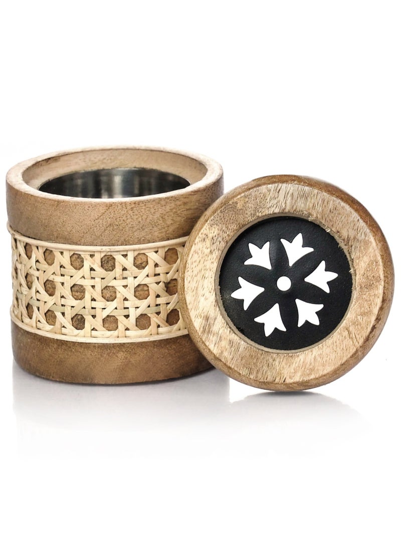 Roman Gifts - Elegant Solid Wood Incense Burner – Handcrafted Single Piece with Unique Design for Home Décor or Tabletop - Image 1