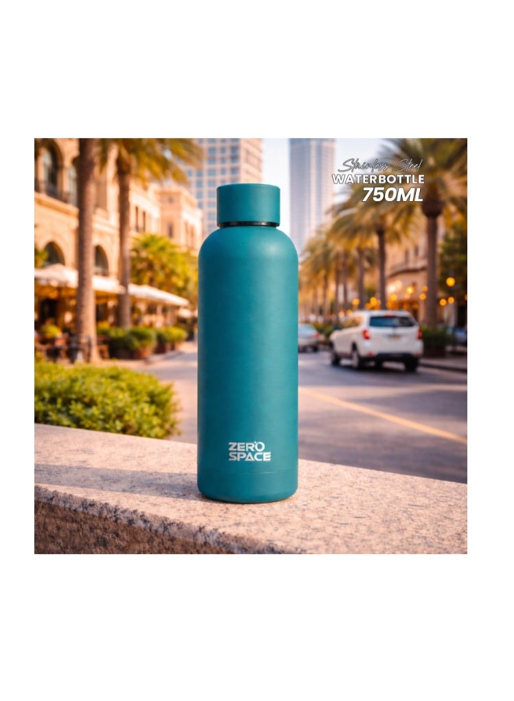 ZeroSpace Stainless Steel Water Bottle, 750ml Insulated Water Bottle for Kids School, Double Wall Water Thermos Flask for Hot & Cold Drinks, Sports Hot Water Bottle (Ocean Blue) - Image 2