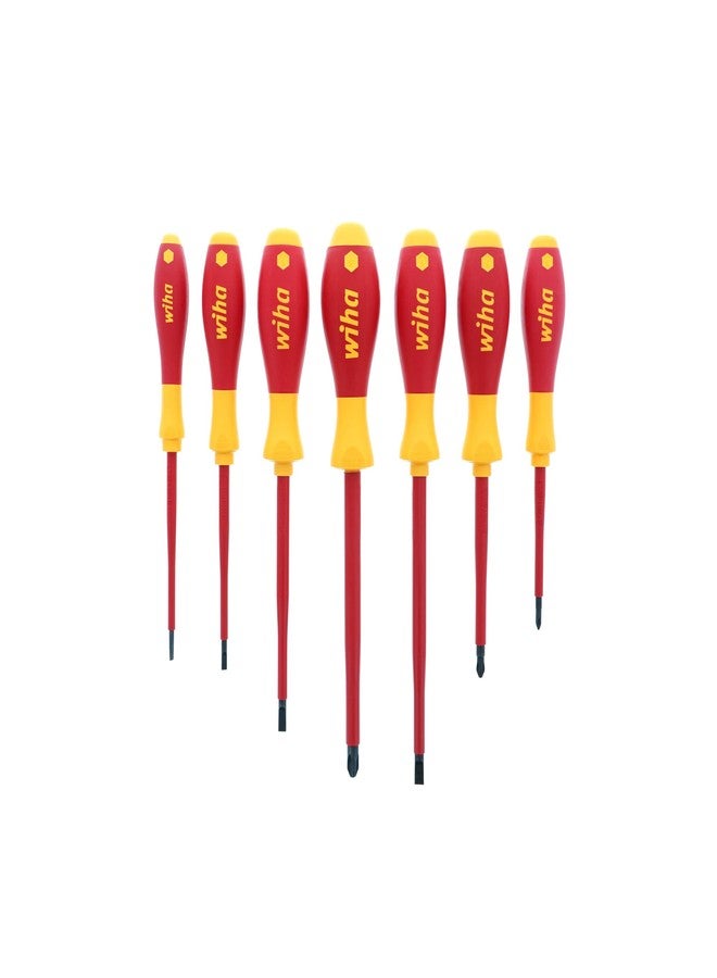 ويها طقم مفكات براغي Wiha 32099 معزولة SoftFinish، مكون من 7 قطع، طويل المدى، 1000 فولت VDE، مشقوق وفيليبس - Image 4